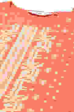 Red Cotton A-Line Printed Kurta Dress image number 1