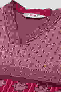 Berry Acrylic Straight Printed Kurta image number 1