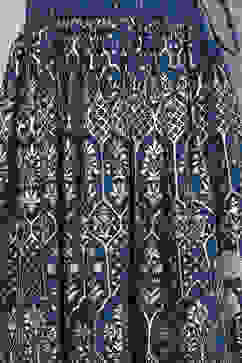 White And Blue Art Silk Flared Lehenga image number 1