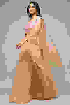 Powder Pink Cotton Silk Embroidered Lehenga Set image number 7