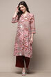 Dull Pink Rayon Straight Kurta