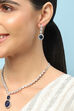Navy Blue Embellished Necklace Set image number 1