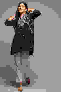 Black Rayon Printed Kurti image number 0