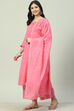 Blush Pink Straight Kurta Palazzo Suit Set image number 0