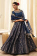 Blue Embroidered Festive Lehenga Set image number 0