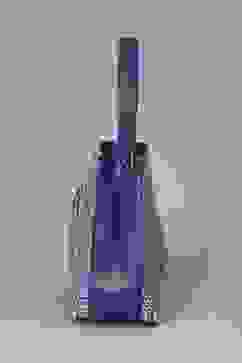 Blue PU Tote Bag image number 4