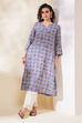 Grey Viscose Rayon Straight Kurta