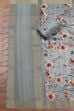 Peach Silk Tussar Handloom Unstitched Suit Set image number 3
