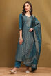 Mustard Yellow Silk Blend Woven Unstitched Suit Set image number 5