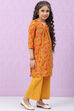 Ochre Art Silk Straight Printed Kurta Set image number 5
