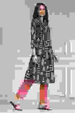 Black Cotton Printed A-Line Kurta image number 4