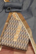 Grey Cotton Handloom Unstitched Suit Set image number 0