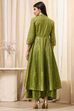 Lavender Cotton Layered Anarkali Dress image number 4