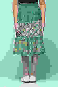 Green Rayon Printed Short Skirt image number 3