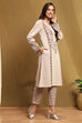 Black Jacquard Printed Straight Winter wear Kurta Set image number 5