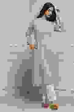 Blue Rayon A-Line Kurta image number 0