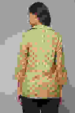 Mud Ochre LIVA Printed Jacket image number 3