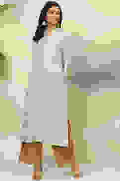 Sea Green Cotton Straight Kurta image number 0