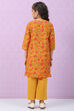 Ochre Art Silk Straight Printed Kurta Set image number 3