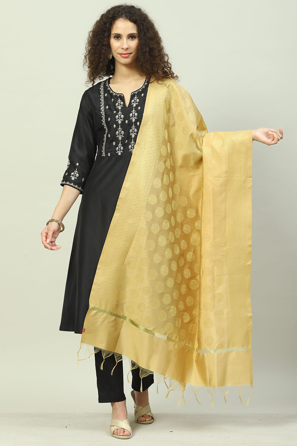 Red Art Silk Yarndyed Dupatta image number 0