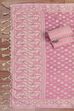 Mustard Poly Cotton Banarasi Unstitched Suit Set image number 3