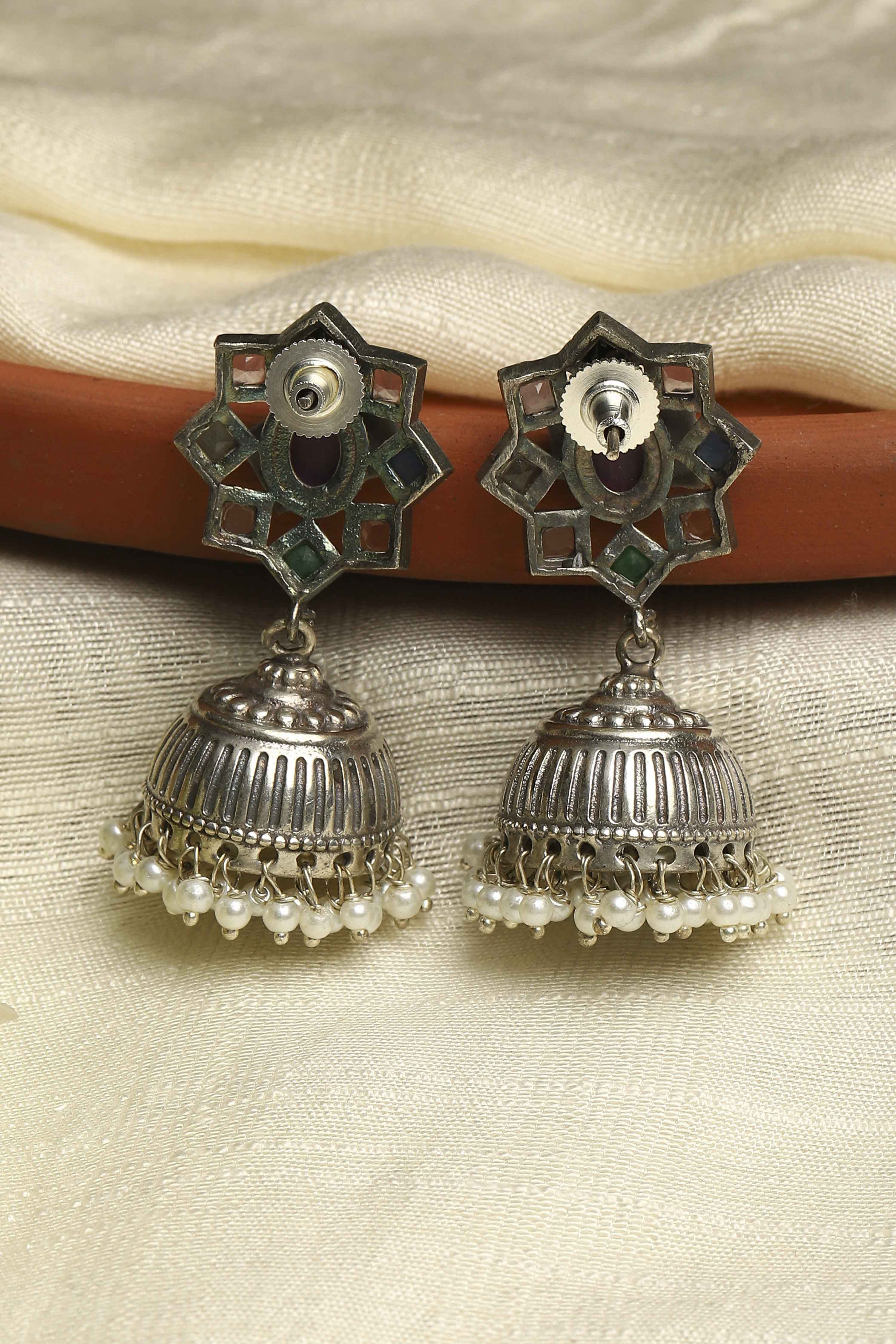 Multicolour Stone Earrings image number 2