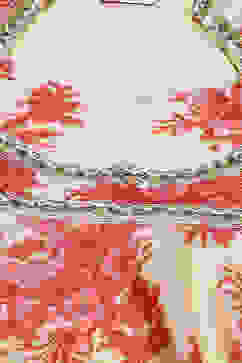 Beige Art Silk Flared Fusion Printed Dress image number 1