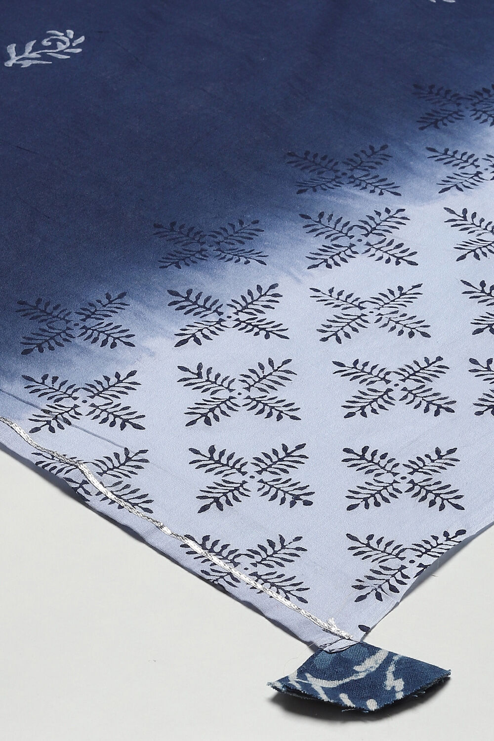 Light Blue Cotton Printed Unstitched Suit Set image number 3