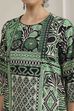 Green Cotton Printed Straight Kurta Set image number 1