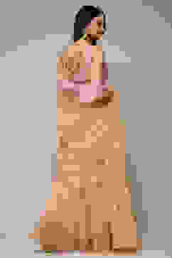 Powder Pink Cotton Silk Embroidered Lehenga Set image number 5