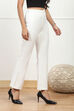 Beige Solid Stretchable Relaxed Fit Pants image number 3