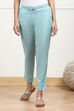 Rust Cotton Solid Regular Pants image number 4
