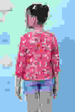 Red Cotton Printed Short Top image number 4