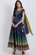 Navy Blue Cotton Lehenga Set image number 0