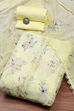 Yellow Cotton Printed Unstitched Kurta Set image number 0