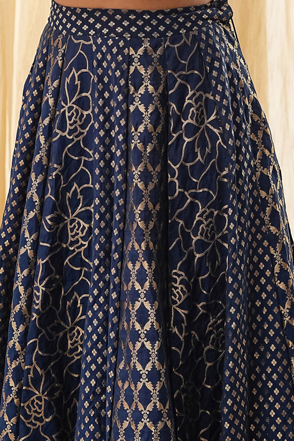 Blue Embroidered Festive Lehenga Set image number 2