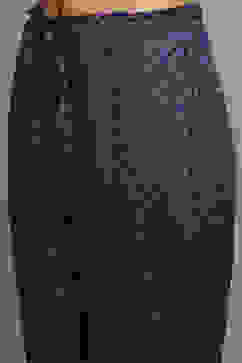 Indigo & Red Rayon Straight Kurta Pants Suit Set image number 2