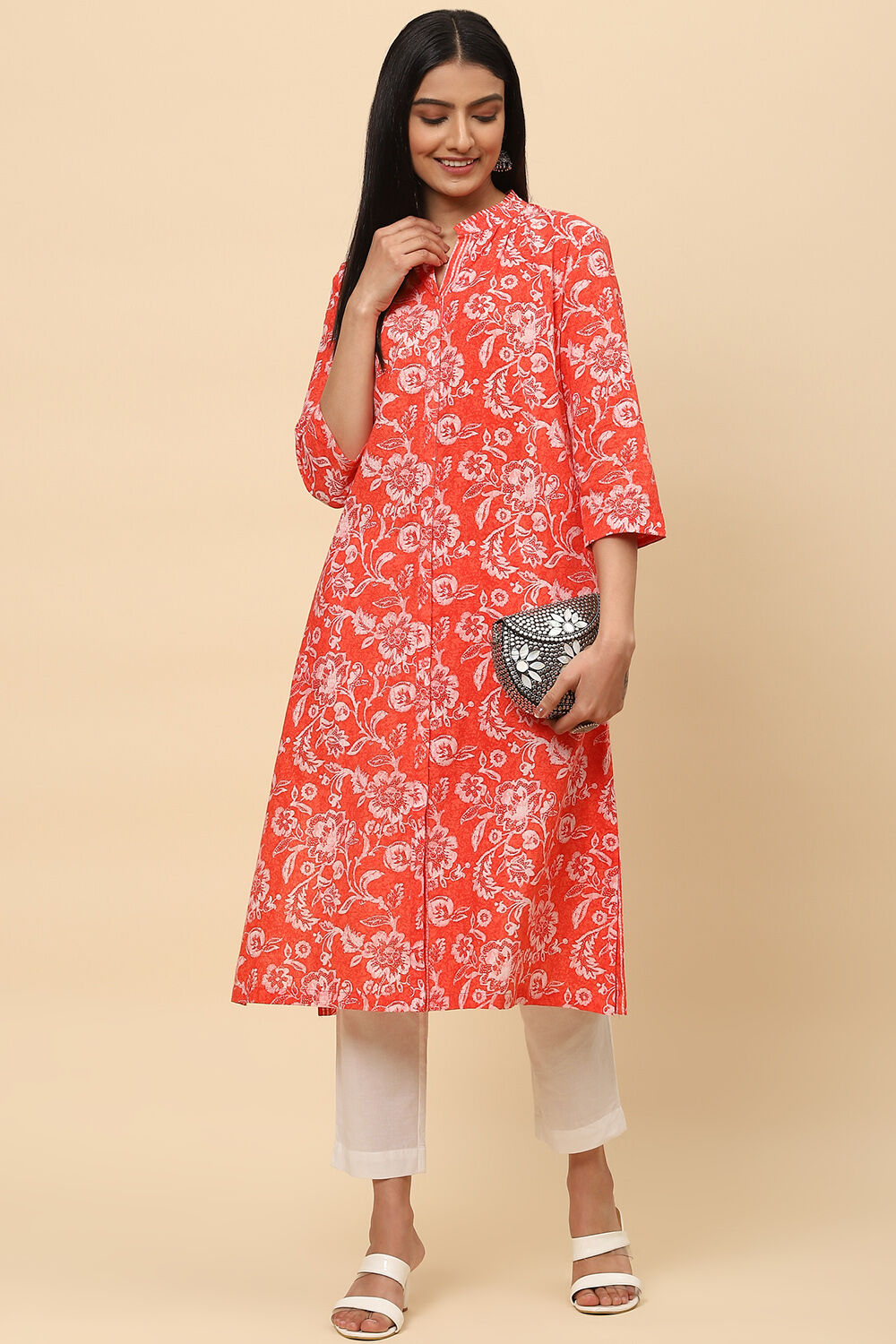 Turquoise Straight Kurta image number 5