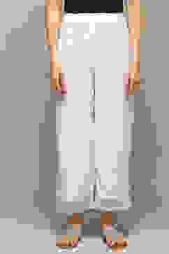 White Rayon Flax Palazzo image number 5