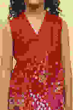 Red Viscose Rayon Printed Straight Sharara Suit Set image number 1