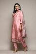 Pink Modal Digital Print Unstitched Suit Set image number 6