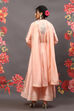 Powder Blue Cotton Blend Anarkali Kurta Suit Set image number 5