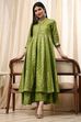 Lavender Cotton Layered Anarkali Dress image number 0