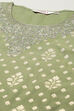 Sap Green Cotton Blend Straight Kurta Garara Suit Set image number 1