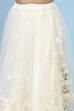 White Butterfly Net Sequin Embroidered Lehenga Set image number 2
