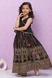Plum Art Silk Flared Lehenga image number 5