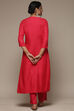 Fuschia Rayon Straight Kurta Pant Suit Set image number 4