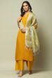 Gold Cotton Blend Yarndyed Dupatta image number 2