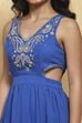 Electric Blue Polyester Dress image number 1