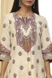 Beige Pure Cotton Printed Straight Suit Set image number 1